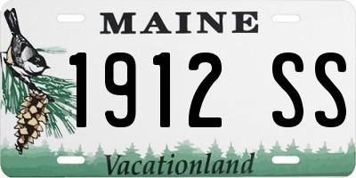 ME license plate 1912SS