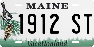ME license plate 1912ST