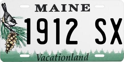 ME license plate 1912SX