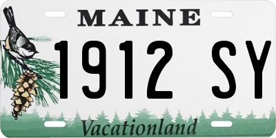 ME license plate 1912SY