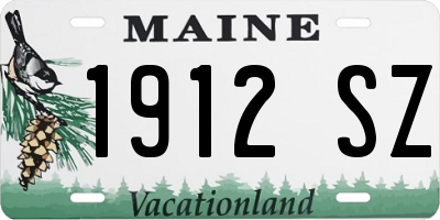 ME license plate 1912SZ