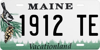ME license plate 1912TE