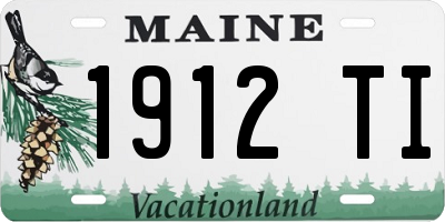 ME license plate 1912TI