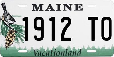 ME license plate 1912TO