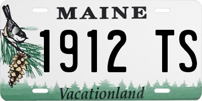 ME license plate 1912TS