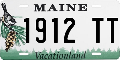 ME license plate 1912TT