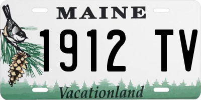ME license plate 1912TV