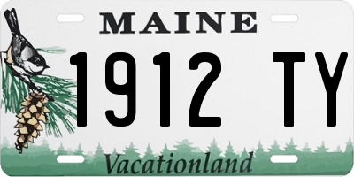 ME license plate 1912TY