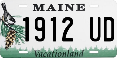 ME license plate 1912UD