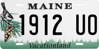 ME license plate 1912UO