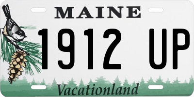 ME license plate 1912UP