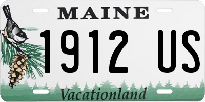 ME license plate 1912US