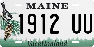 ME license plate 1912UU