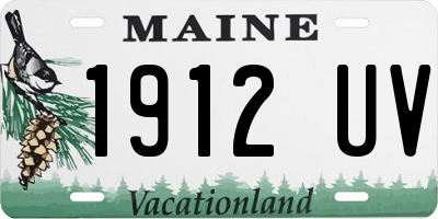 ME license plate 1912UV