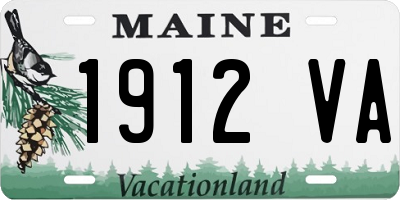 ME license plate 1912VA