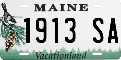 ME license plate 1913SA