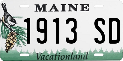 ME license plate 1913SD