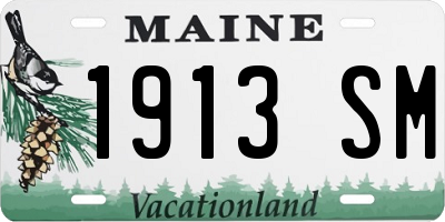 ME license plate 1913SM