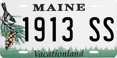 ME license plate 1913SS