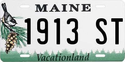 ME license plate 1913ST