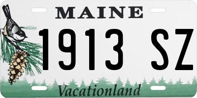 ME license plate 1913SZ