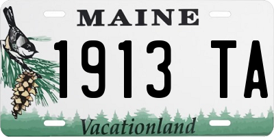 ME license plate 1913TA