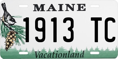 ME license plate 1913TC