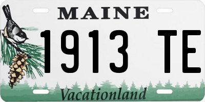 ME license plate 1913TE