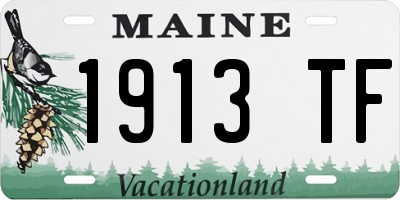 ME license plate 1913TF