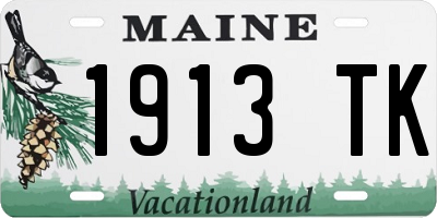 ME license plate 1913TK