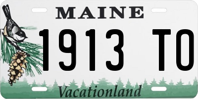 ME license plate 1913TO
