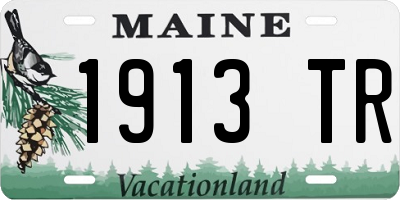 ME license plate 1913TR