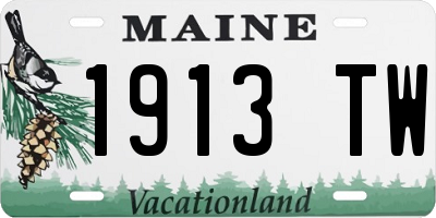 ME license plate 1913TW