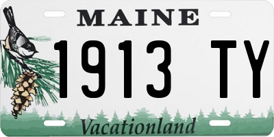 ME license plate 1913TY
