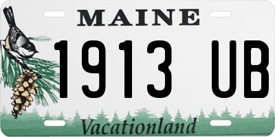 ME license plate 1913UB