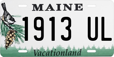 ME license plate 1913UL