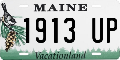 ME license plate 1913UP