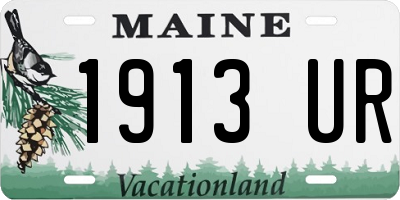 ME license plate 1913UR