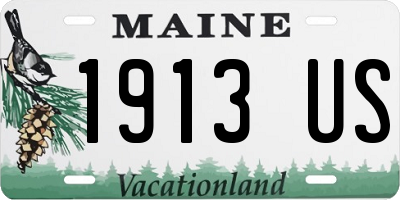 ME license plate 1913US