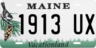 ME license plate 1913UX