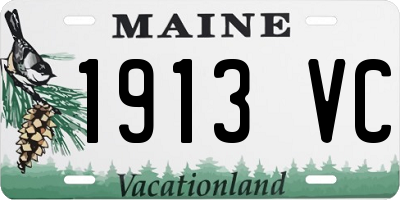 ME license plate 1913VC