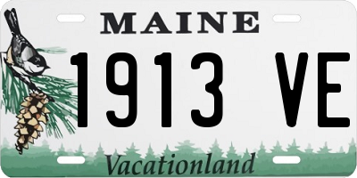 ME license plate 1913VE