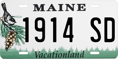 ME license plate 1914SD