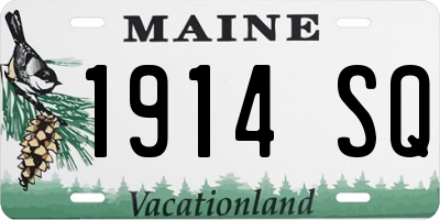 ME license plate 1914SQ