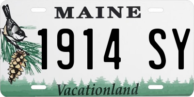 ME license plate 1914SY
