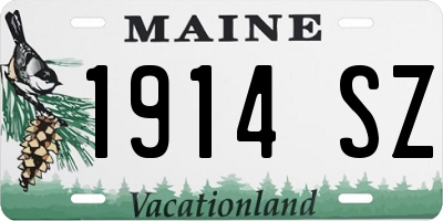 ME license plate 1914SZ