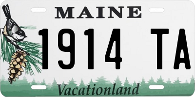 ME license plate 1914TA