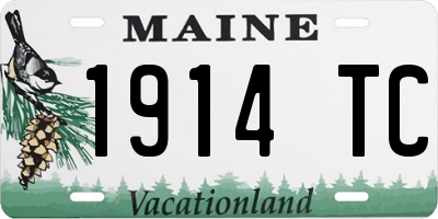 ME license plate 1914TC