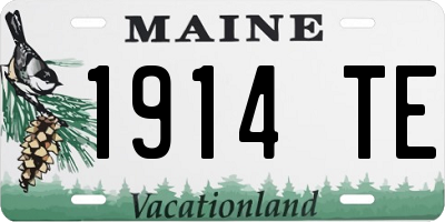 ME license plate 1914TE