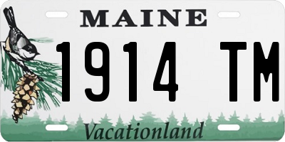 ME license plate 1914TM